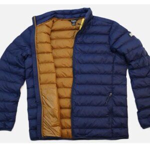 Eddie Bauer Men's Down Packable Lightweight Jacket Size S Blue/Gold New